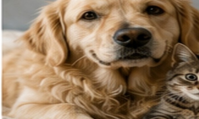 Rescued dog receiving care